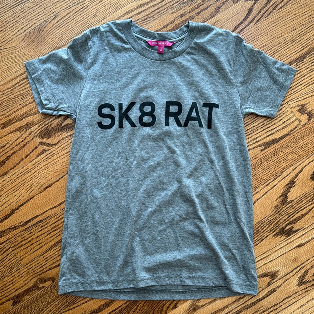 Gray SK8 RAT Kids Short Sleeve Tee